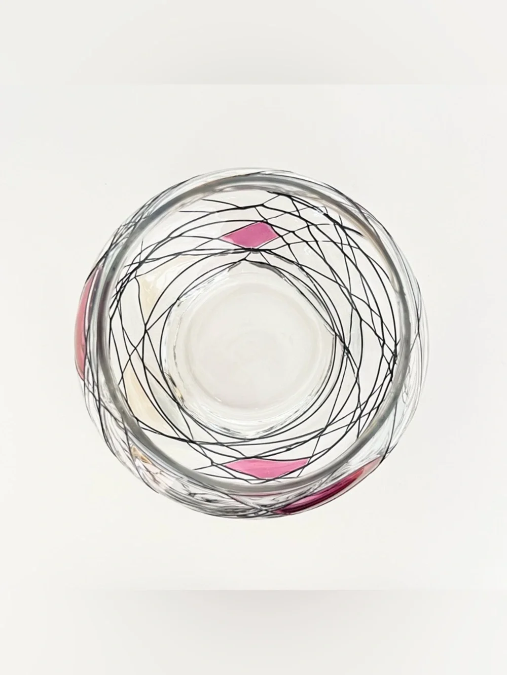 PartyLite Glass Tealight Candle Holder Tiffany Mondrian Inspired Delicate Art - Picture 6 of 7